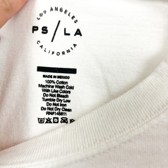 PS/LA Save the Planet NWT Short Sleeve White Tee - Picture 6 of 8